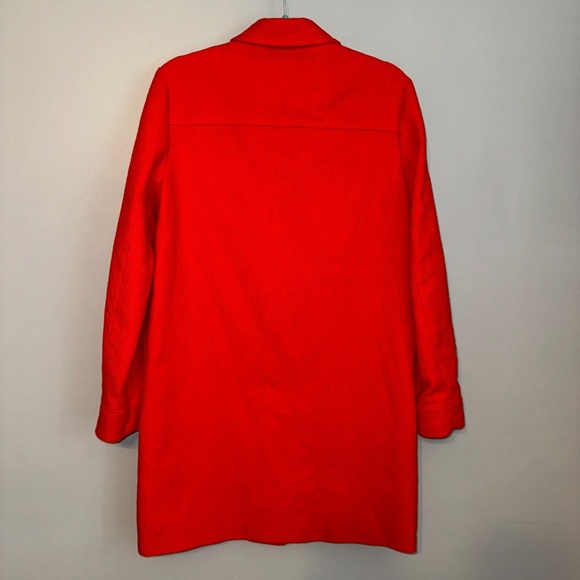 EUC Anthropologie Maeve Textured Peacoat Pea Coat Jacket Red Size 8 - Picture 14 of 15